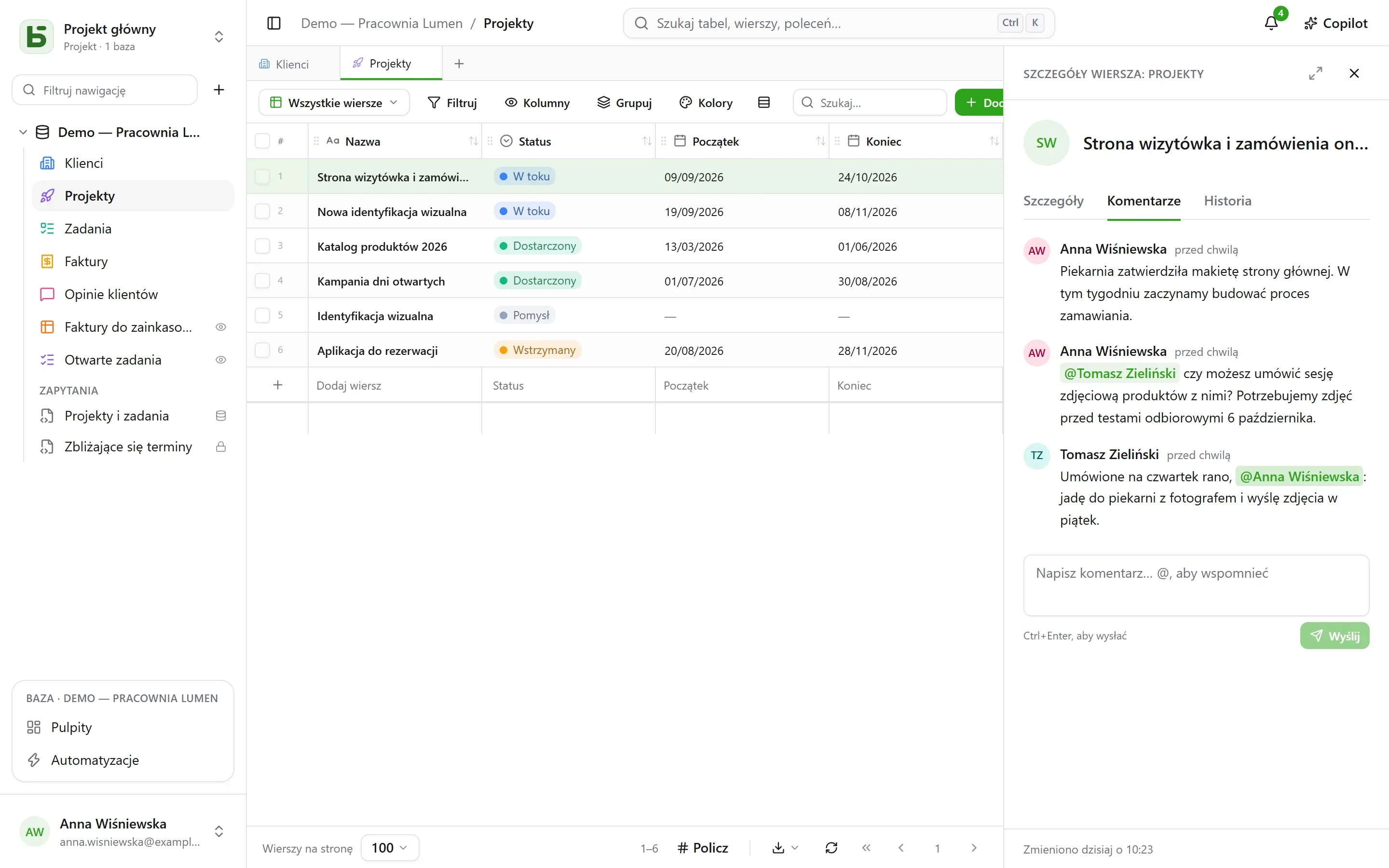 basedb – komentarze: O wierszu rozmawia się tam, gdzie się znajduje: komentarze, wzmianki, powiadomienia.