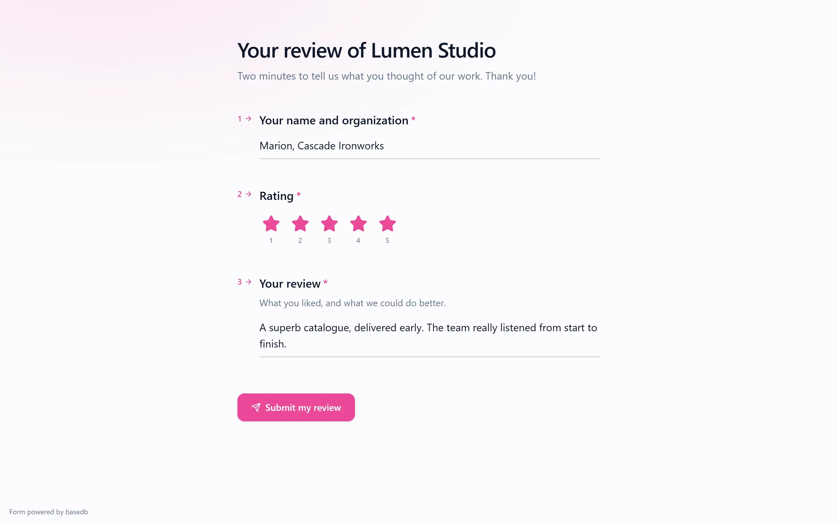 A public form