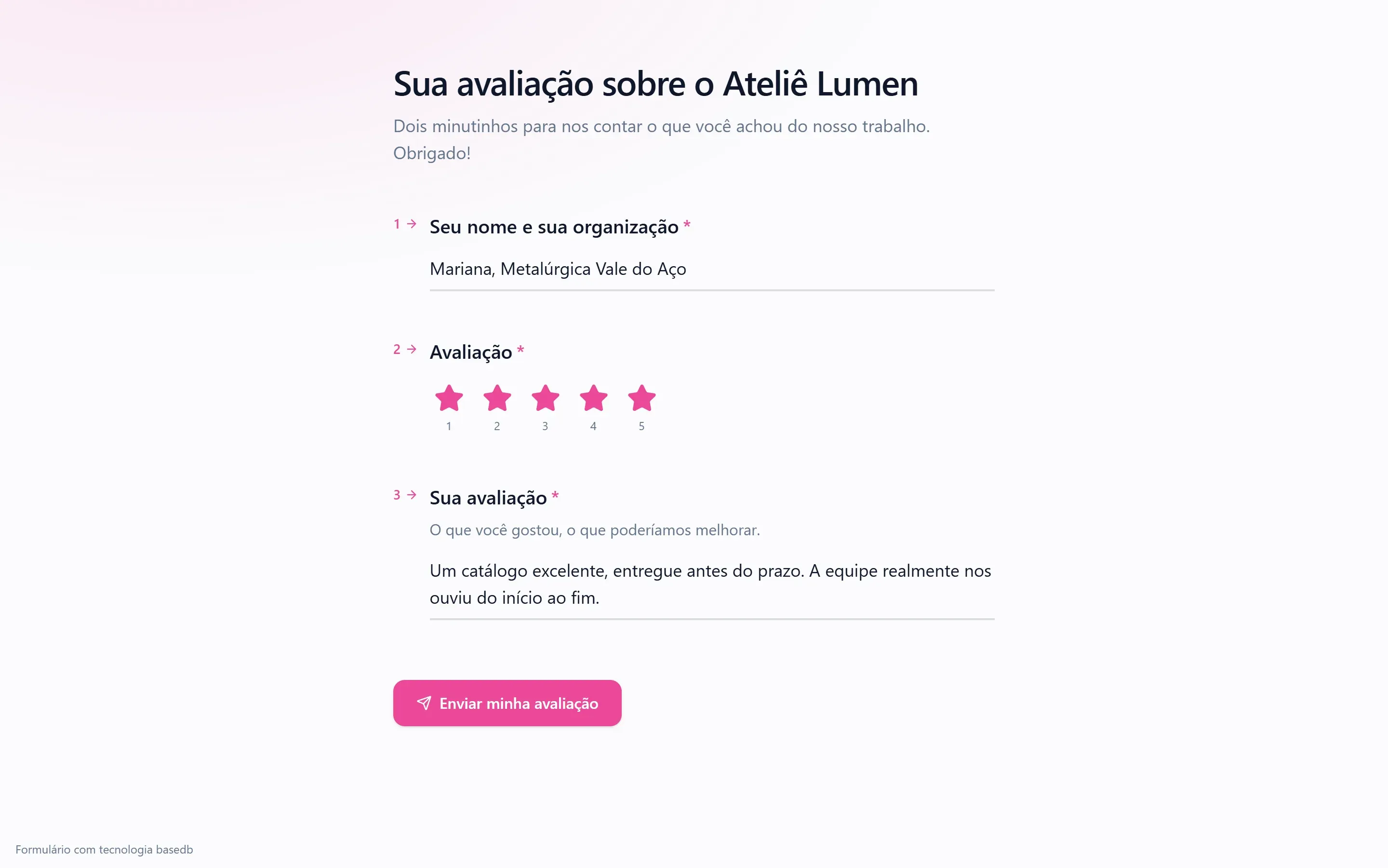 Um formulário público