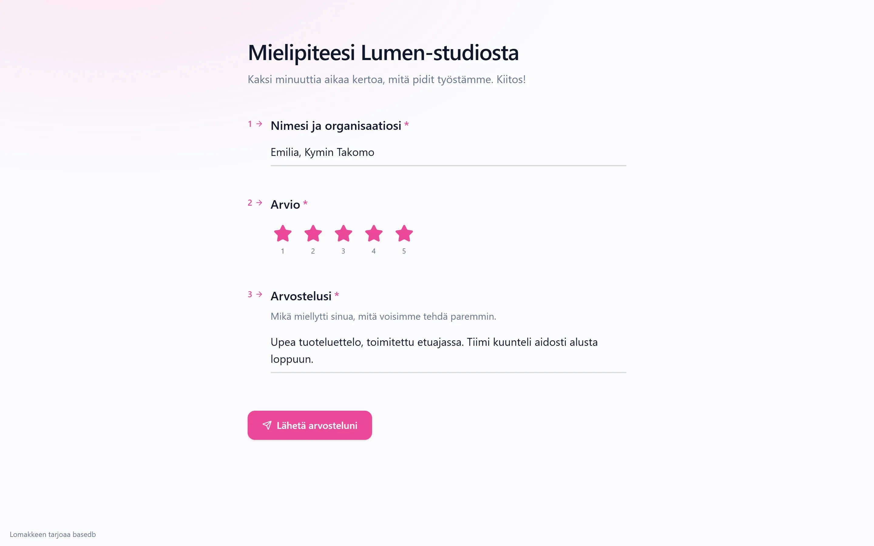 Julkinen lomake