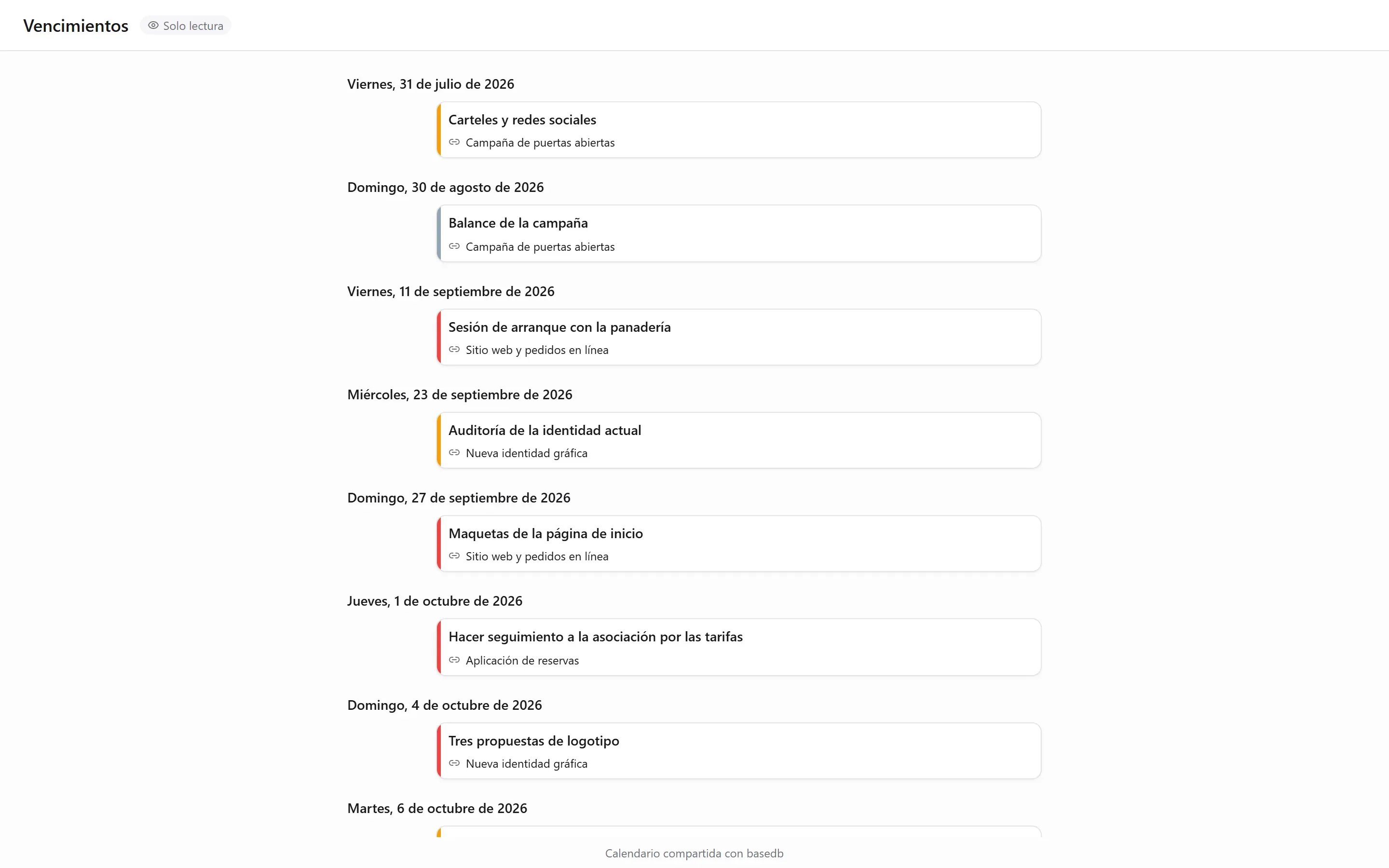 El mismo calendario, abierto mediante su enlace
